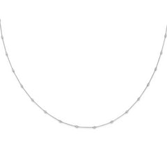 True Origin 14K White Gold 1/2 carat Lab Grown Diamond VS/SI  D E F  20 Station 20 Inch Necklace