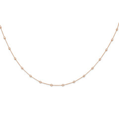 True Origin 14K Rose Gold 1 carat Lab Grown Diamond VS/SI  D E F  16 Station 16 Inch Necklace