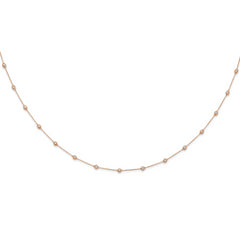 True Origin 14K Rose Gold 1 1/8 carat Lab Grown Diamond VS/SI  D E F  18 Station 18 Inch Necklace