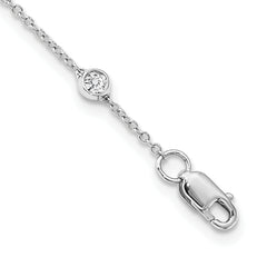 True Origin 14K White Gold 1 1/8 carat Lab Grown Diamond VS/SI  D E F  18 Station 18 Inch Necklace