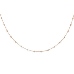 True Origin 14K Rose Gold 1 1/3 carat Lab Grown Diamond VS/SI  D E F  20 Station 20 Inch Necklace