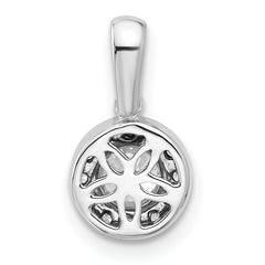 14K White Gold Lab Grown Diamond VS/SI GH, Round Halo Pendant