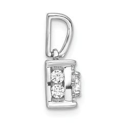 14K White Gold Lab Grown Diamond VS/SI GH, Square Pendant