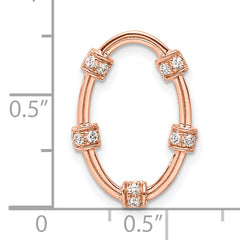 14K Rose Gold Lab Grown Diamond VS/SI GH, Oval Chain Slide