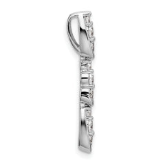 14K White Gold Lab Grown Diamond VS/SI GH, Fancy Chain Slide