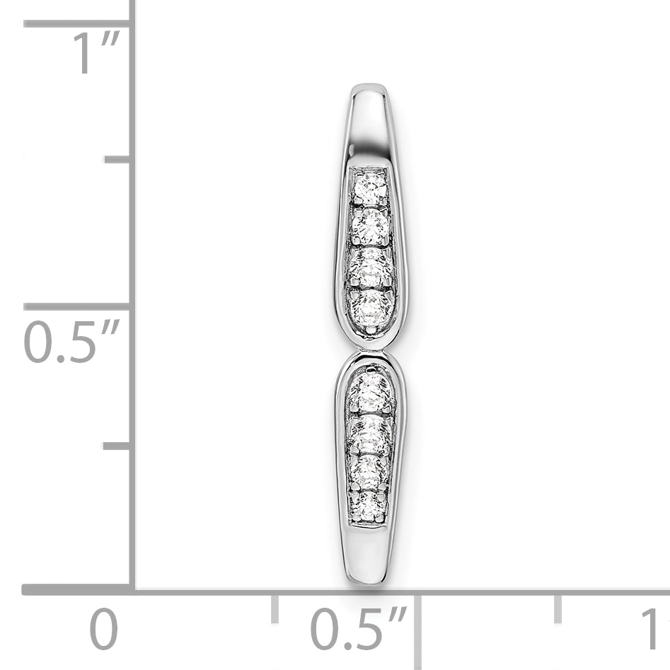 14K White Gold Lab Grown Diamond VS/SI GH, Chain Slide