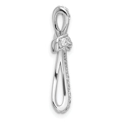 14K White Gold Lab Grown Diamond VS/SI GH, Cross Chain Slide