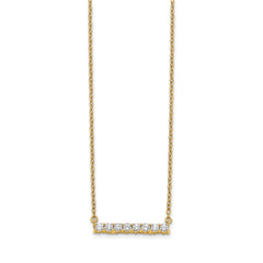 14K Lab Grown Diamond Bar 18 inch Necklace