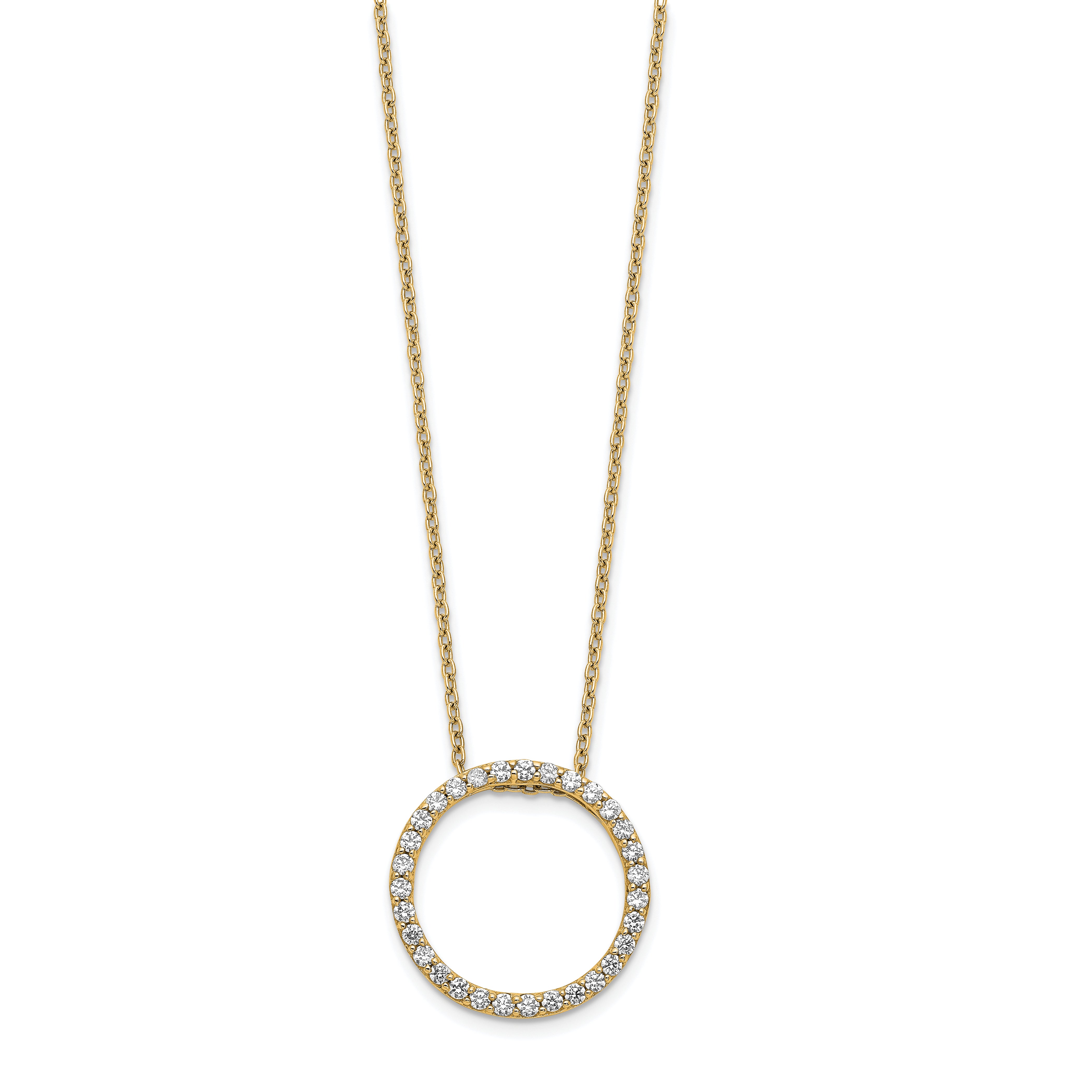 10k Diamond Circle 18 inch Necklace