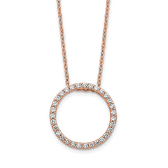 14K Rose Gold Lab Grown Diamond VS/SI GH, Circle Necklace