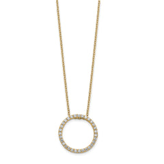 14K Lab Grown Diamond VS/SI GH, Circle Necklace