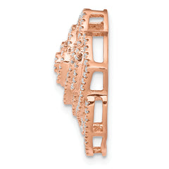 14k Rose Gold 1/2ct. Diamond Fancy Flower Chain Slide