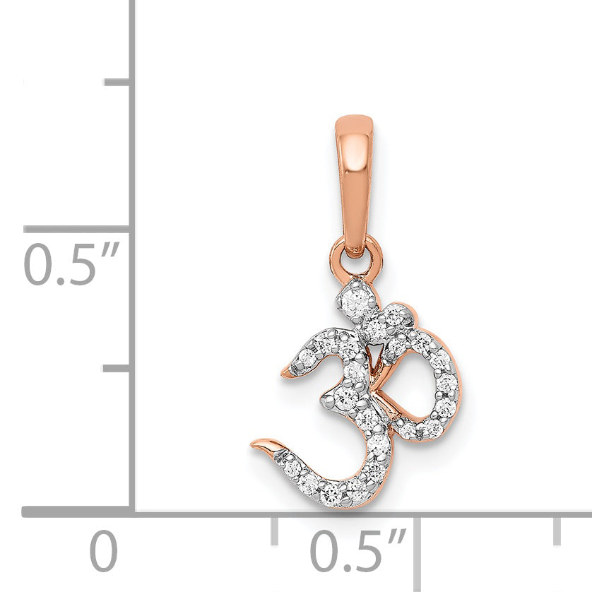 14k Diamond Om Pendant