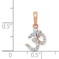 14k Diamond Om Pendant