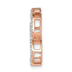 14k Rose Gold 1/3ct. Diamond Om Chain Slide