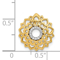 14k 1/20ct. Diamond Sahasrara/Crown Chakra Chain Slide