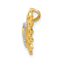 14k 1/10ct. Diamond Vishuddha/Throat Chakra Chain Slide