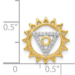 14k 1/10ct. Diamond Vishuddha/Throat Chakra Chain Slide