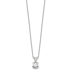 14k WG 3/4 carat total weight Round Certified VS/SI DEF Lab Grown Diamond Solitaire 18in Necklace