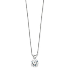 14k WG 1 carat total weight Round Certified VS/SI DEF Lab Grown Diamond Solitaire 18in Necklace