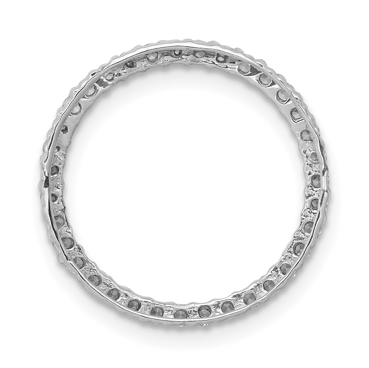 10k White Gold 1/3ct. Diamond Circle Chain Slide