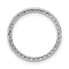 10k White Gold 1/3ct. Diamond Circle Chain Slide