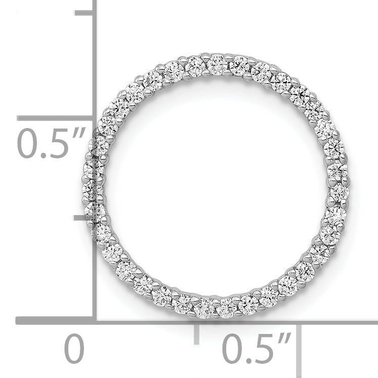 10k White Gold 1/3ct. Diamond Circle Chain Slide