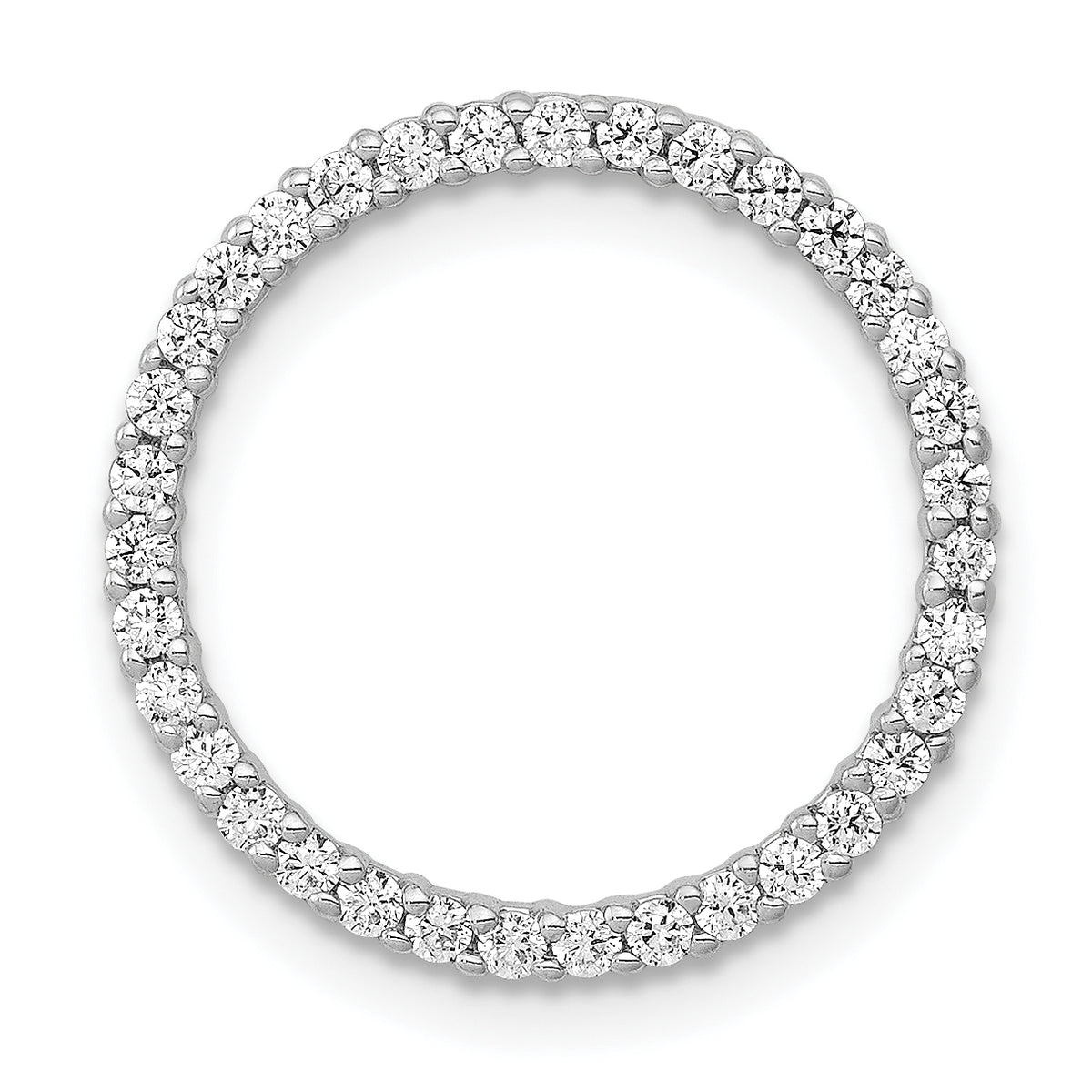 10k White Gold 1/3ct. Diamond Circle Chain Slide