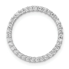 10k White Gold 1/3ct. Diamond Circle Chain Slide