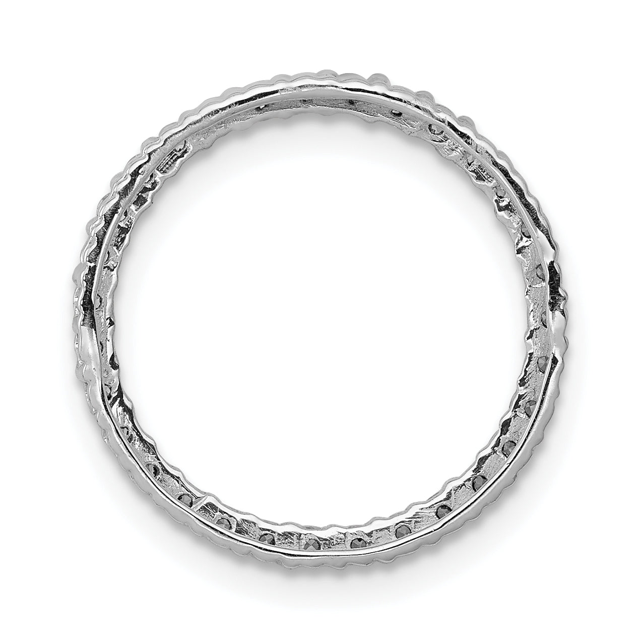 10k White Gold 3/8ct. Diamond Circle Chain Slide