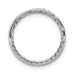 10k White Gold 3/8ct. Diamond Circle Chain Slide