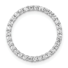 10k White Gold 3/8ct. Diamond Circle Chain Slide