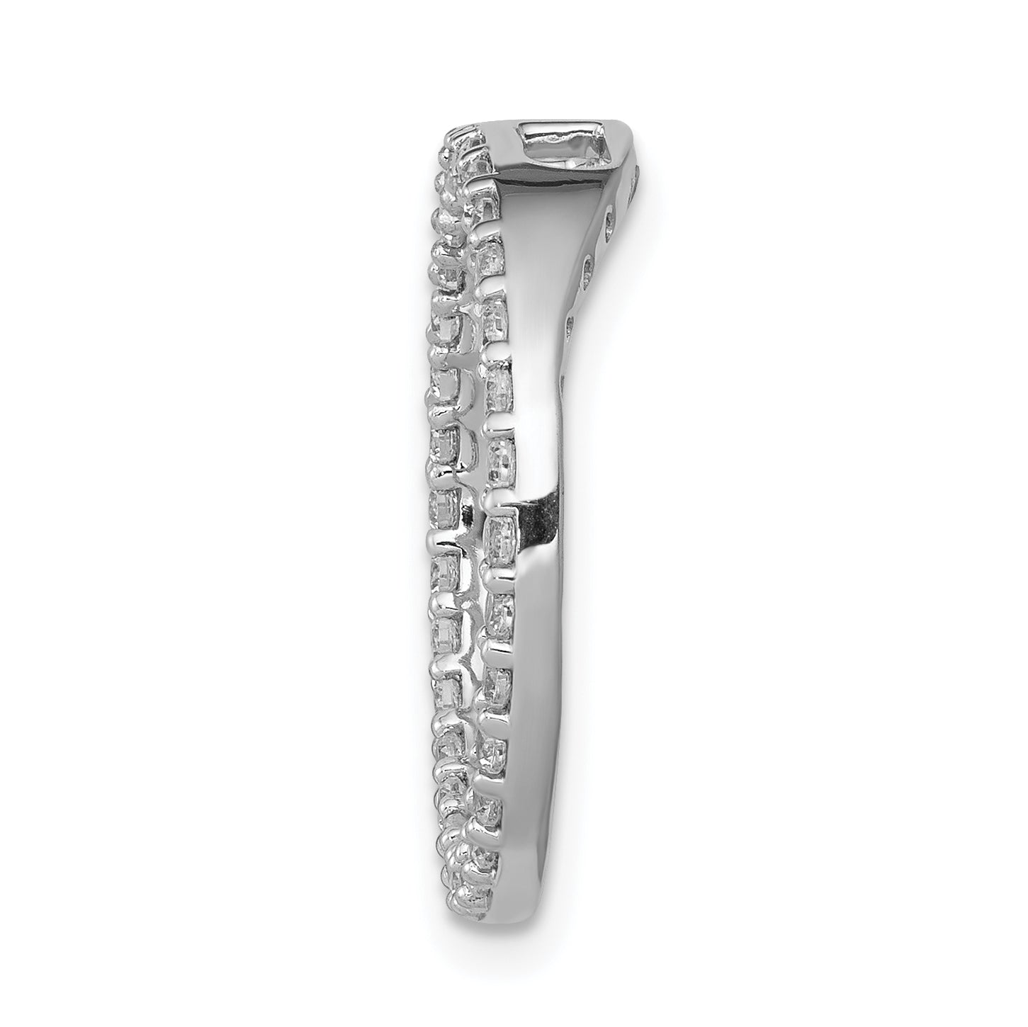 10k White Gold 1/2ct. Diamond Circle Chain Slide