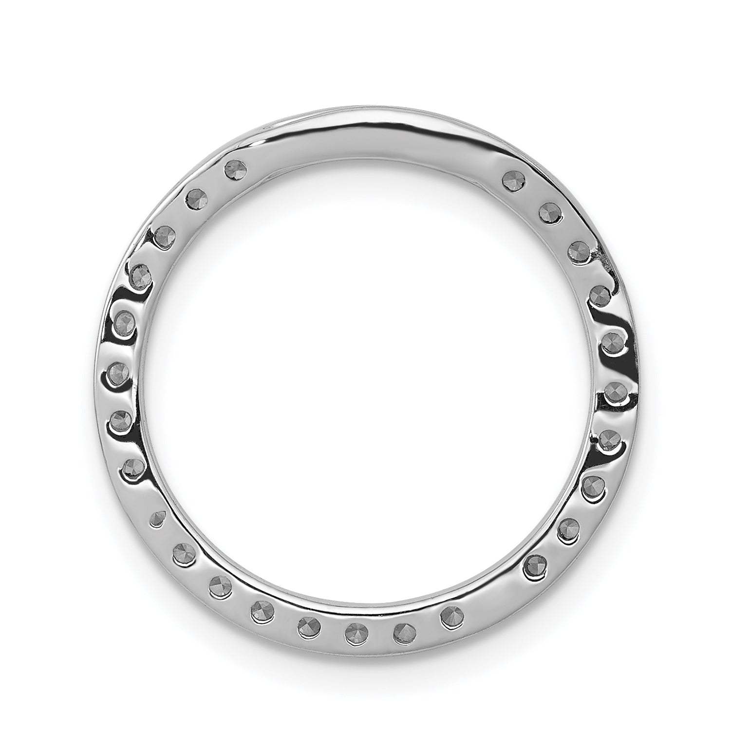 10k White Gold 1/2ct. Diamond Circle Chain Slide