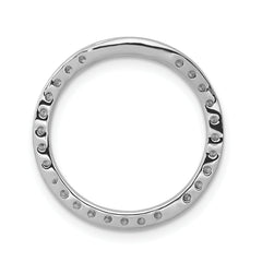 10k White Gold 1/2ct. Diamond Circle Chain Slide