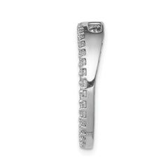 10k White Gold 3/4ct. Diamond Circle Chain Slide