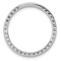 10k White Gold 3/4ct. Diamond Circle Chain Slide