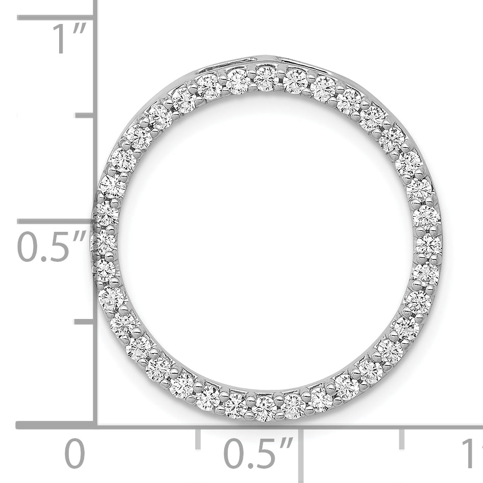 10k White Gold 3/4ct. Diamond Circle Chain Slide