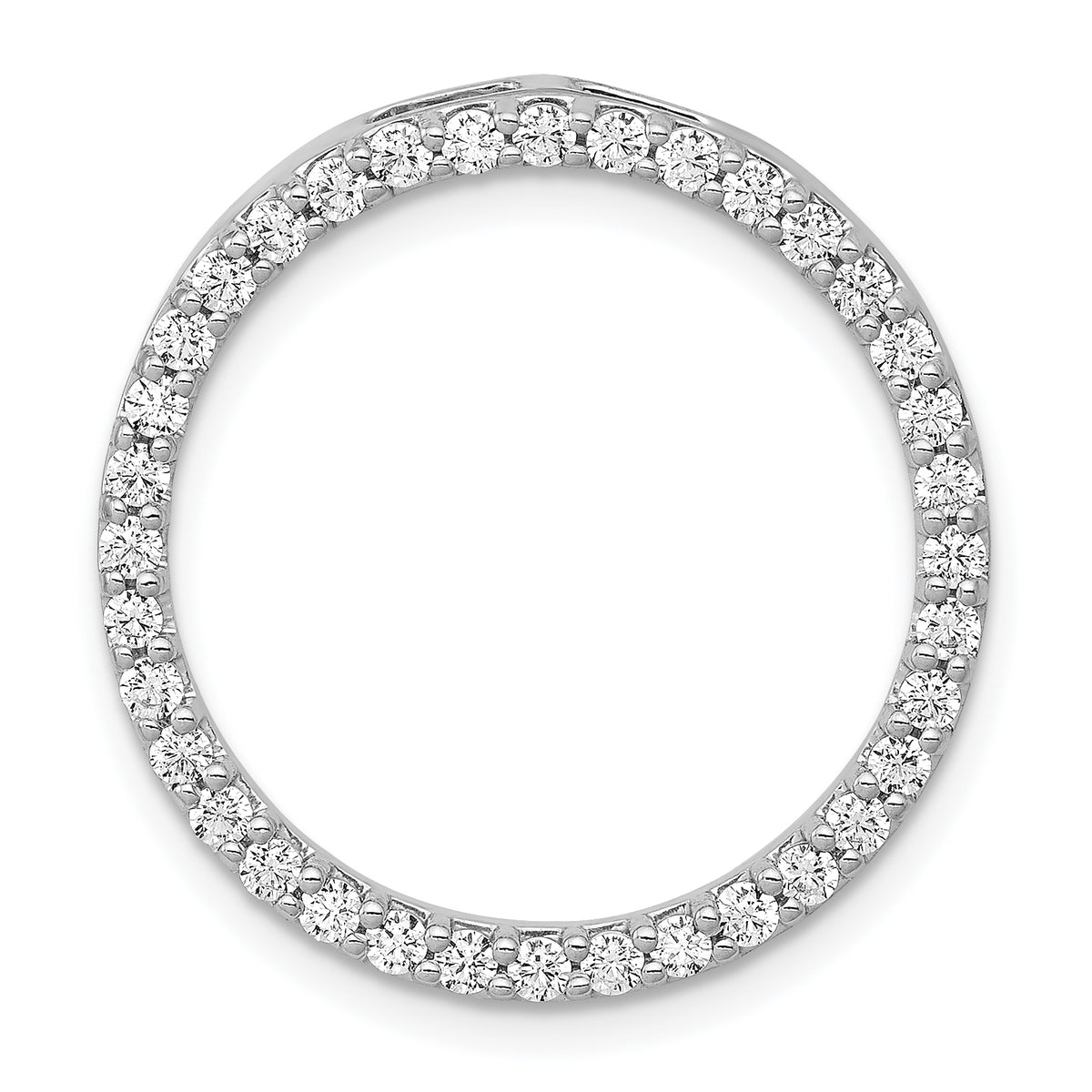 10k White Gold 3/4ct. Diamond Circle Chain Slide