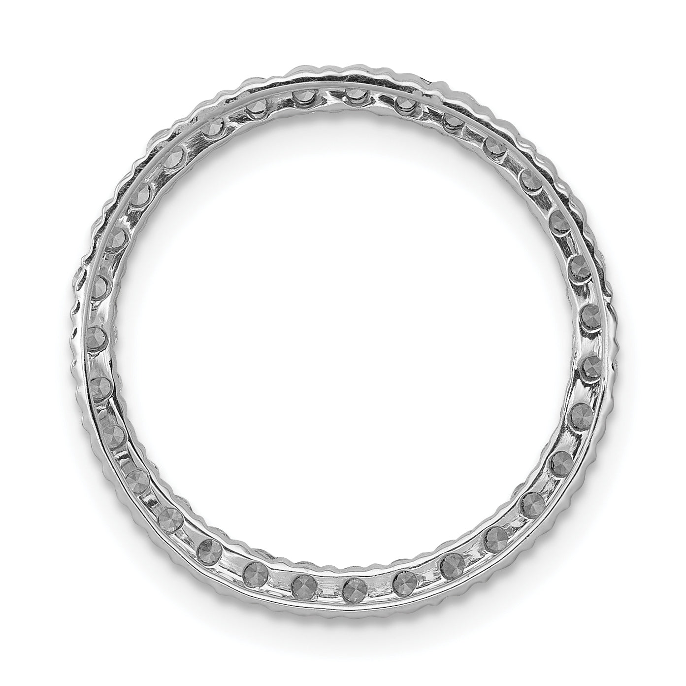 10k White Gold 5/8ct. Diamond Circle Chain Slide