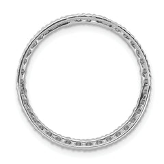 10k White Gold 3/4ct. Diamond Circle Chain Slide