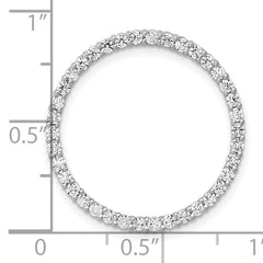 10k White Gold 3/4ct. Diamond Circle Chain Slide