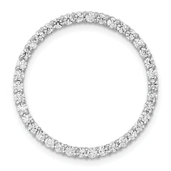 10k White Gold 3/4ct. Diamond Circle Chain Slide