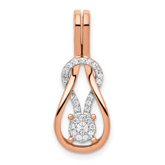 14K Rose Gold Lab Grown Diamond Knot Slide Pendant