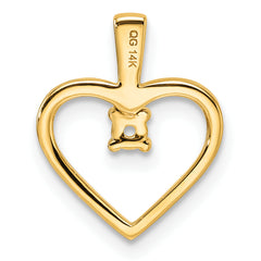 14k Heart Pendant .05ct. Mounting