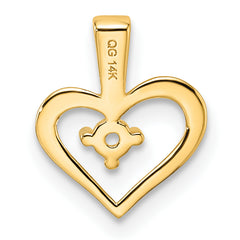 14k Heart Pendant Mounting