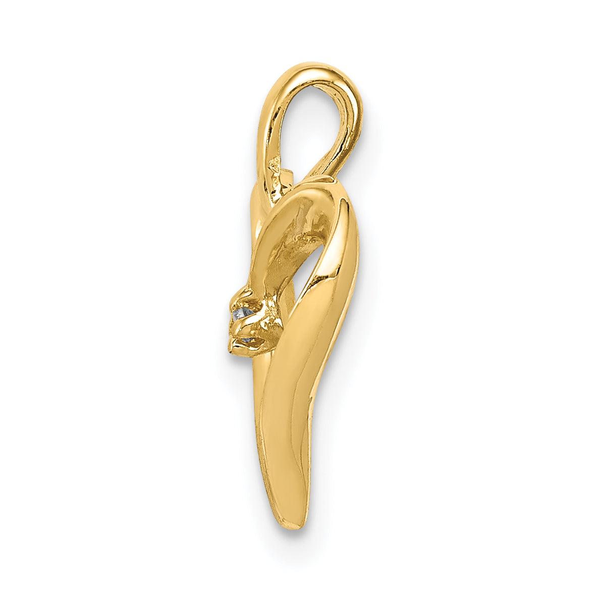 14k AA Diamond Heart Pend