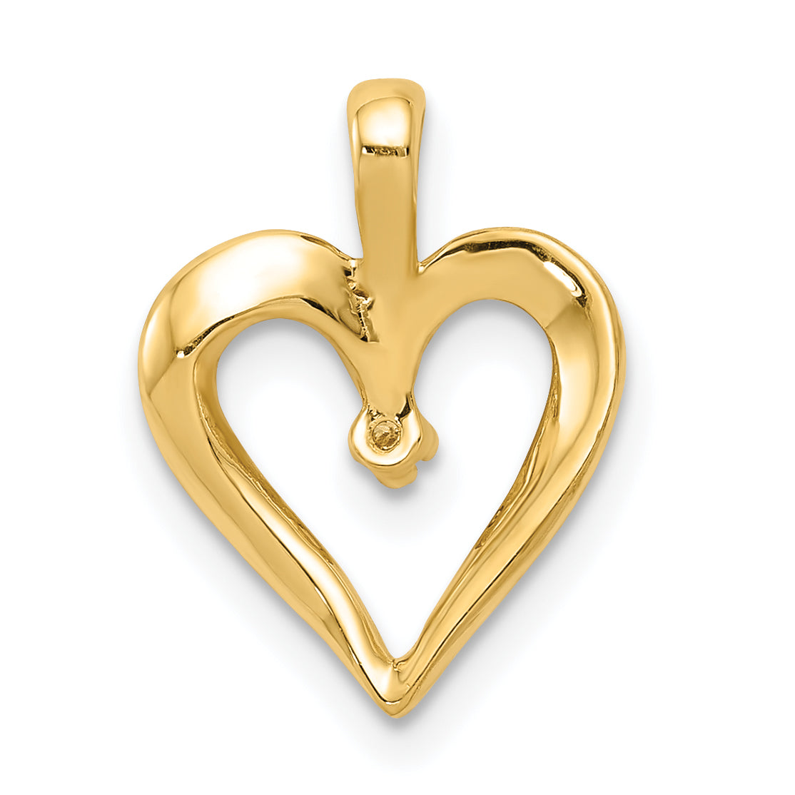 14k AA Diamond Heart Pend