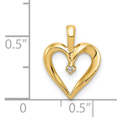 14k AA Diamond Heart Pend