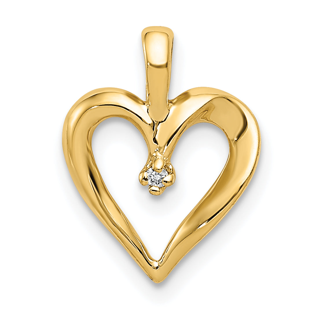 14k AA Diamond Heart Pend